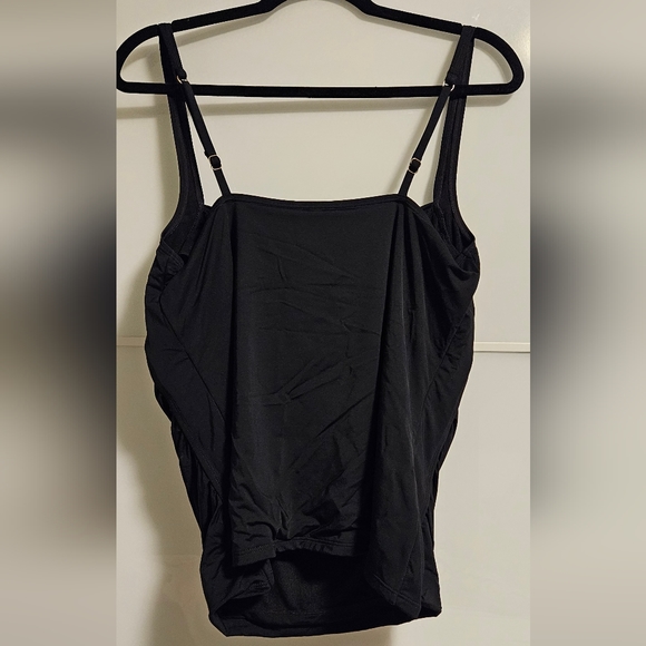 La Vie En Rose Black Shirred Tankini  - XXL - Picture 5 of 5